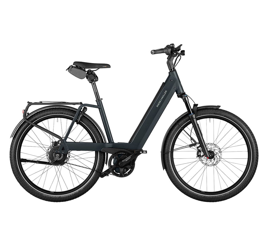 Riese And Muller Nevo 4 GT E-Bike with Vario Internal Gear Hub in Colour Dark Grey Matt