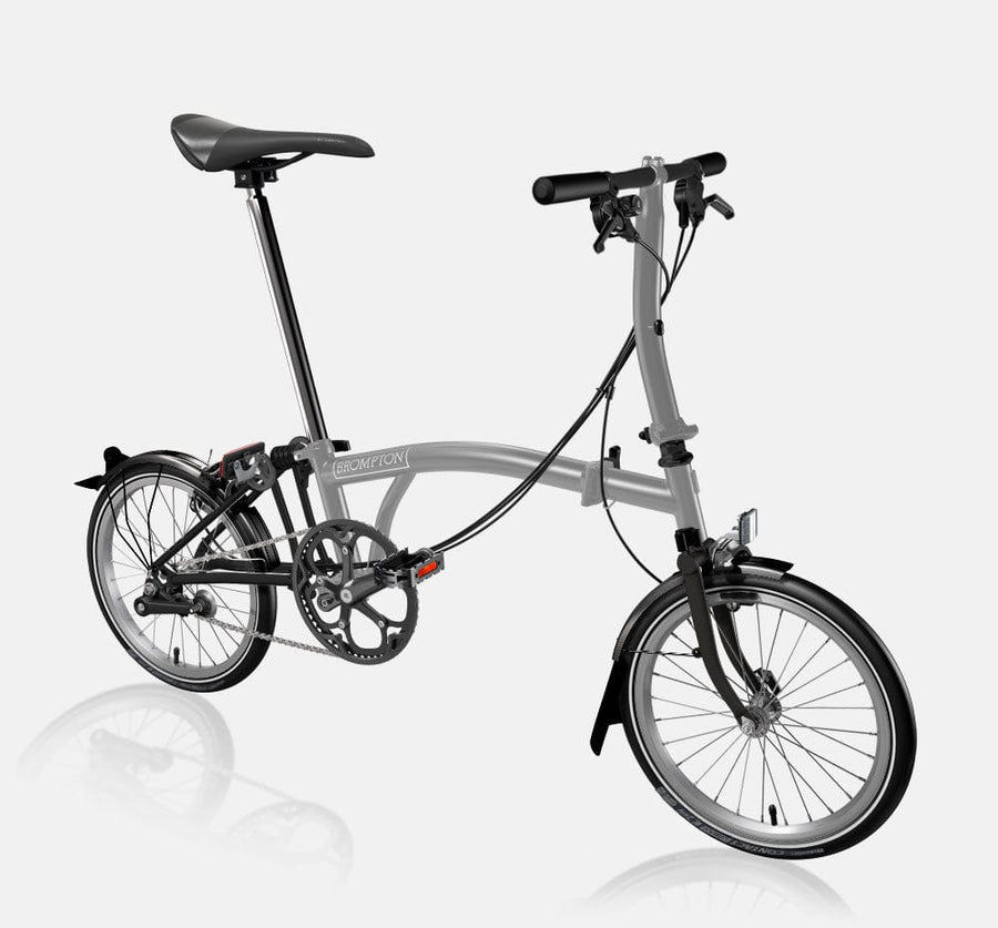 Brompton P Line Low Handlebar in Storm Grey Metallic with Continental Urban Tires (6711688855603)